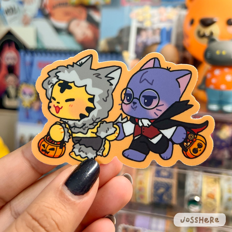 Werewolf & Vampire  - Die-Cut Sticker