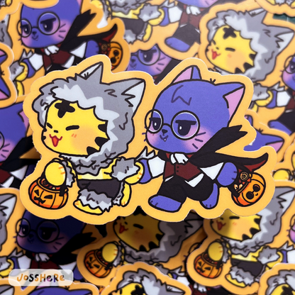 Werewolf & Vampire  - Die-Cut Sticker