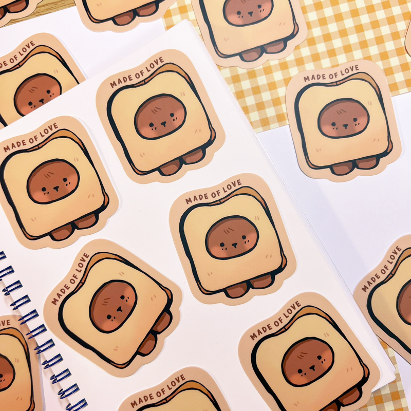 Made of Love 🍞 - Die-cut Sticker