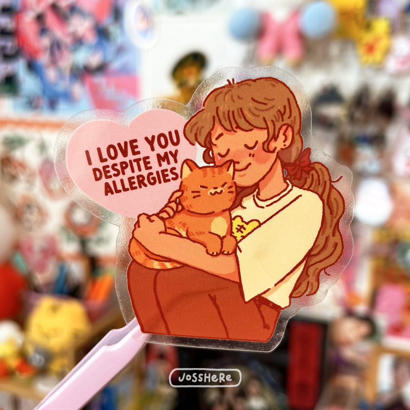 I love you despite my allergies - Die-cut Sticker