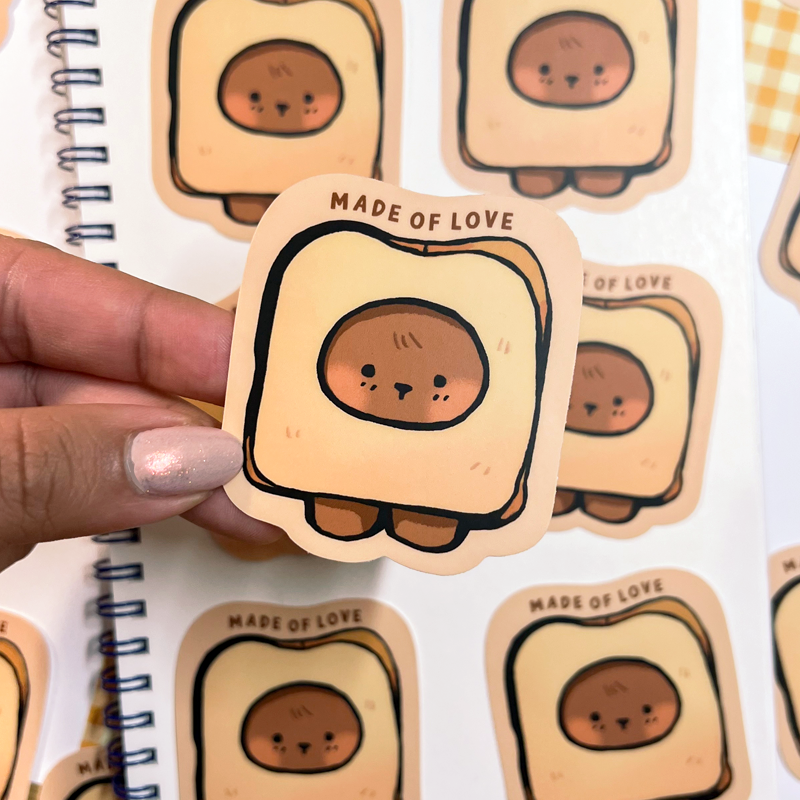 Made of Love 🍞 - Die-cut Sticker