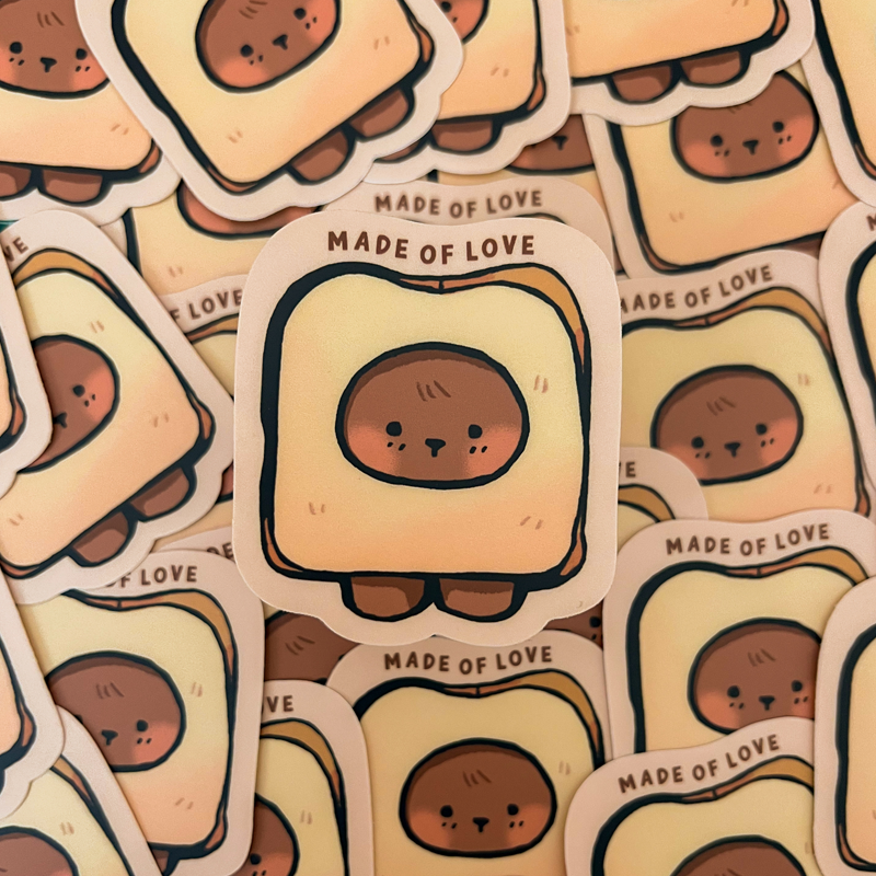 Made of Love 🍞 - Die-cut Sticker