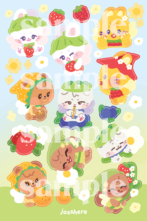 Fruit Fairies 🍓 Sticker Sheet
