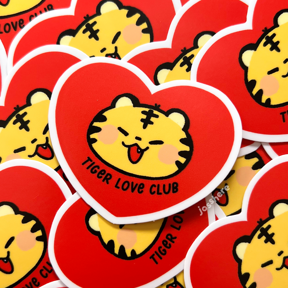 Tiger Love Club - Pegatina troquelada
