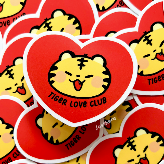 Tiger Love Club - Pegatina troquelada