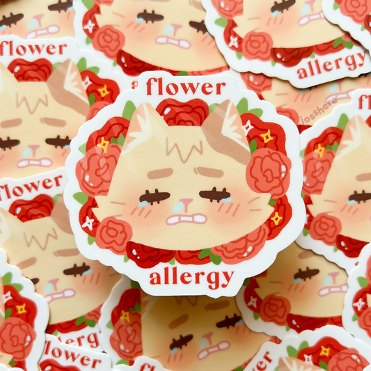 Alergia a las flores - Pegatina troquelada