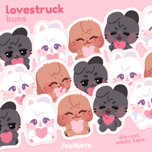 Lovestruck Buns 🐰Cinta washi troquelada