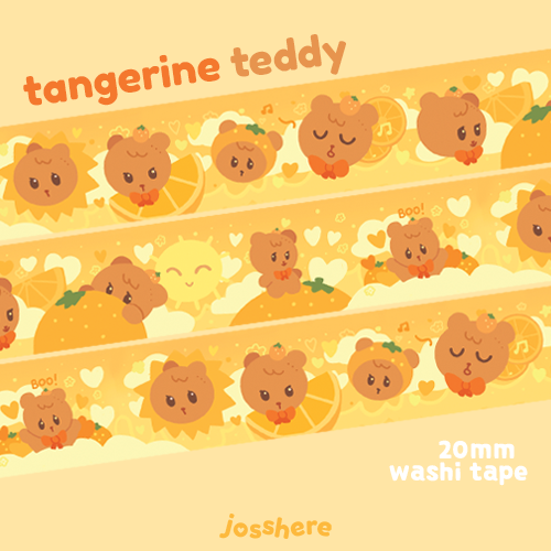Mandarina Teddy 🍊 Washi Tape