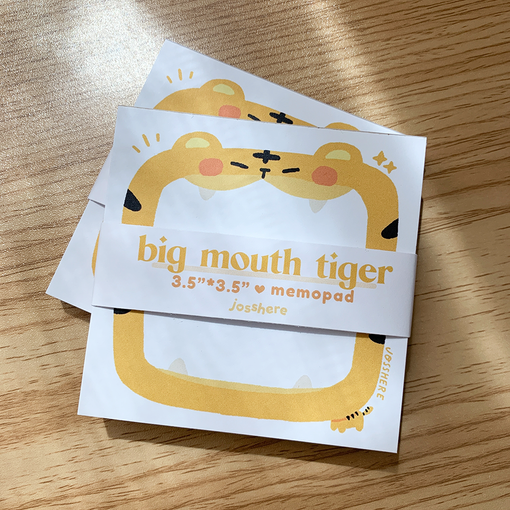 Big Mouth Tiger!! - Memo Pad